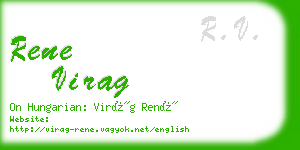rene virag business card